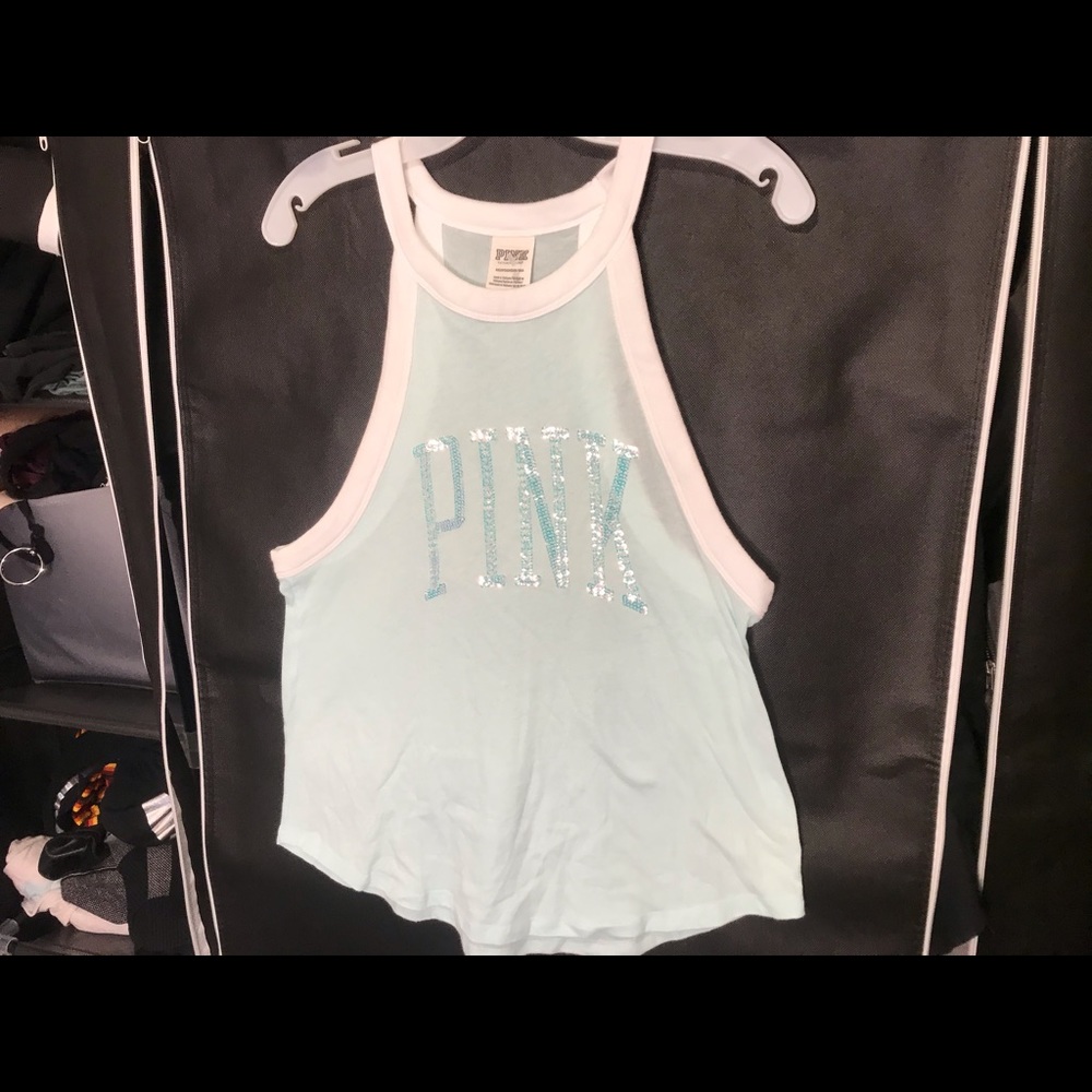 PINK VS Sequin Razorback Tank Top